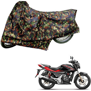                       AutoRetail Custom Made Two Wheeler Polyster Cover for Hero Xtreme Sports (Mirror Pocket, Jungle Color)                                              