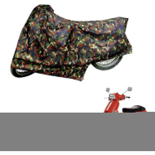                      AutoRetail UV Resistant Two Wheeler Polyster Cover for Piaggio Vespa S (Mirror Pocket, Jungle Color)                                              