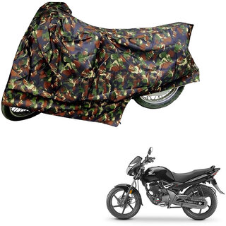                       AutoRetail Two Wheeler Polyster Cover for Honda CB Unicorn with Mirror Pocket (Jungle Color)                                              