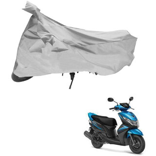                       AutoRetail Weather Resistant Two Wheeler Polyster Cover for Yamaha Ray Z (Mirror Pocket, Silver Color)                                              