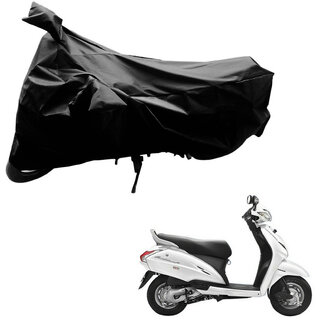 AutoRetail Dust Proof Two Wheeler Polyster Cover for Honda Activa (Mirror Pocket, Black Color)