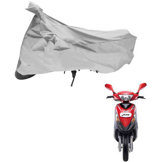                       AutoRetail Custom Made Two Wheeler Polyster Cover for Mahindra Flyte (Mirror Pocket, Grey Color)                                              
