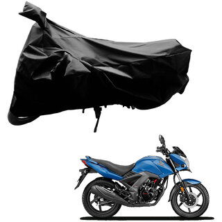                       AutoRetail Dust Proof Two Wheeler Polyster Cover for Honda CB Unicorn 160 (Mirror Pocket, Black Color)                                              
