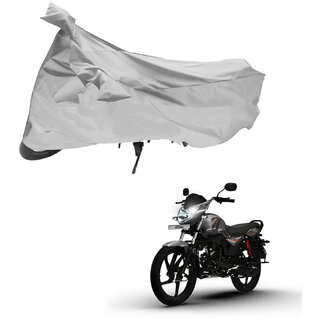                       AutoRetail Custom Made Two Wheeler Polyster Cover for Mahindra Pantero (Mirror Pocket, Grey Color)                                              