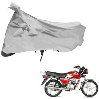                       AutoRetail Two Wheeler Polyster Cover for TVS Star Lx with Mirror Pocket (Grey Color)                                              