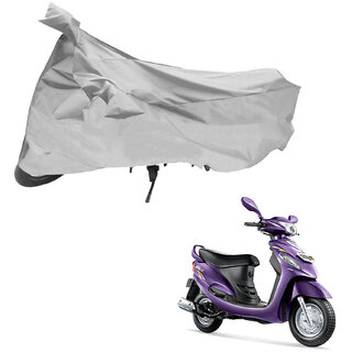                       AutoRetail Custom Made Two Wheeler Polyster Cover for Mahindra Rodeo RZ (Mirror Pocket, Grey Color)                                              
