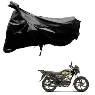                       AutoRetail Dust Proof Two Wheeler Polyster Cover for Honda CD 110 Dream (Mirror Pocket, Black Color)                                              