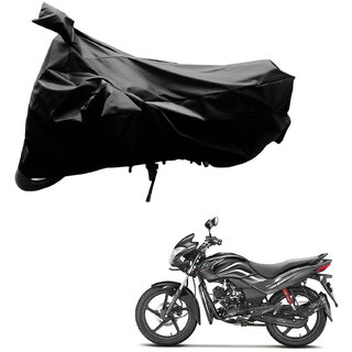                       AutoRetail Two Wheeler Polyster Cover for Hero Passion Pro with Sun Protection (Mirror Pocket, Black Color)                                              