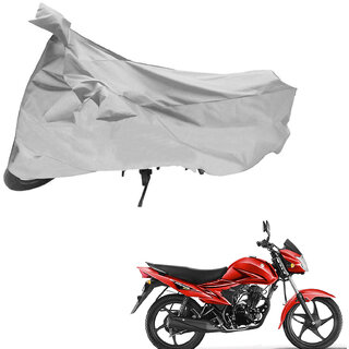                       AutoRetail Custom Made Two Wheeler Polyster Cover for Suzuki Hayate (Mirror Pocket, Grey Color)                                              
