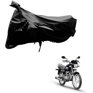                       AutoRetail Two Wheeler Polyster Cover for Hero Splendor Pro with Sun Protection (Mirror Pocket, Black Color)                                              