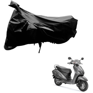                       AutoRetail Two Wheeler Polyster Cover for Honda Activa 3G with Sun Protection (Mirror Pocket, Black Color)                                              