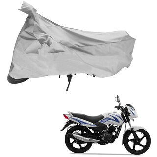                       AutoRetail Custom Made Two Wheeler Polyster Cover for TVS Star Sport (Mirror Pocket, Grey Color)                                              