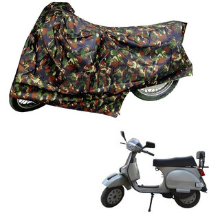                       AutoRetail Custom Made Two Wheeler Polyster Cover for LML Select 4 KS (Mirror Pocket, Jungle Color)                                              