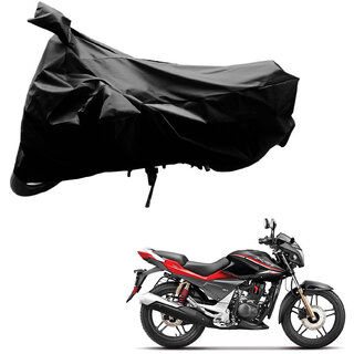                       AutoRetail Water Resistant Two Wheeler Polyster Cover for Hero Xtreme Sports (Mirror Pocket, Black Color)                                              