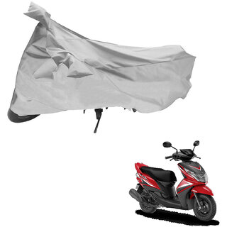                       AutoRetail Custom Made Two Wheeler Polyster Cover for Yamaha Ray (Mirror Pocket, Grey Color)                                              