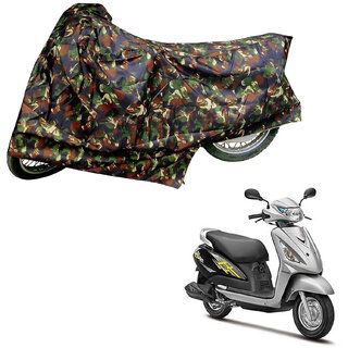                       AutoRetail Custom Made Two Wheeler Polyster Cover for Suzuki Access Swish (Mirror Pocket, Jungle Color)                                              