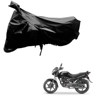                       AutoRetail Weather Resistant Two Wheeler Polyster Cover for Honda CB Unicorn (Mirror Pocket, Black Color)                                              