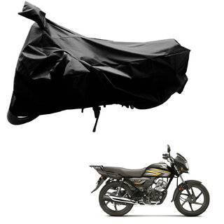                       AutoRetail Weather Resistant Two Wheeler Polyster Cover for Honda CD 110 Dream (Mirror Pocket, Black Color)                                              