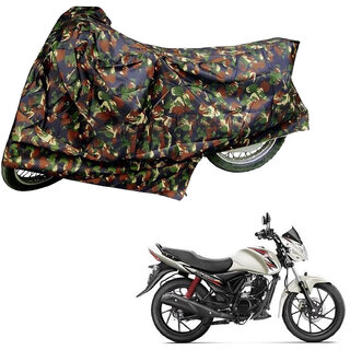                       AutoRetail Custom Made Two Wheeler Polyster Cover for Suzuki Slingshot Plus (Mirror Pocket, Jungle Color)                                              