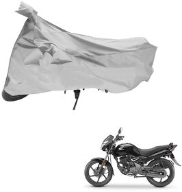 AutoRetail Two Wheeler Polyster Cover for Honda CB Unicorn with Mirror Pocket (Silver Color)