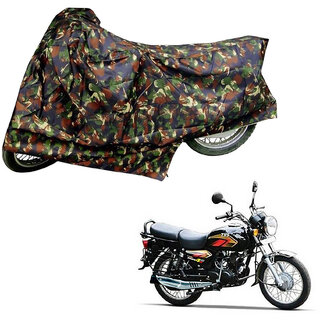                       AutoRetail Custom Made Two Wheeler Polyster Cover for TVS Max 4R (Mirror Pocket, Jungle Color)                                              