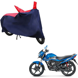                       AutoRetail Weather Resistant Two Wheeler Polyster Cover for Honda Livo (Mirror Pocket, Red and Blue Color)                                              