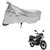 AutoRetail Perfect Fit Two Wheeler Polyster Cover for Bajaj DisPolyster Cover 100 (Mirror Pocket, Silver Color)