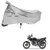 AutoRetail Two Wheeler Polyster Cover for Honda CB Unicorn with Mirror Pocket (Silver Color)