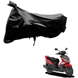                       AutoRetail Water Resistant Two Wheeler Polyster Cover for Yamaha Ray (Mirror Pocket, Black Color)                                              