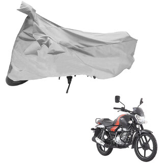                       AutoRetail Weather Resistant Two Wheeler Polyster Cover for Bajaj V12 (Mirror Pocket, Grey Color)                                              