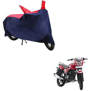                       AutoRetail Water Resistant Two Wheeler Polyster Cover for TVS Jive (Mirror Pocket, Red and Blue Color)                                              