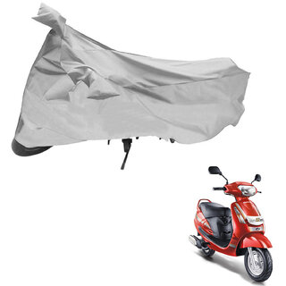                       AutoRetail Custom Made Two Wheeler Polyster Cover for Mahindra Duro DZ (Mirror Pocket, Silver Color)                                              
