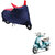 AutoRetail Water Resistant Two Wheeler Polyster Cover for Piaggio Vespa VXl 150 (Mirror Pocket, Red and Blue Color)