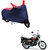 AutoRetail Weather Resistant Two Wheeler Polyster Cover for TVS Max 4R (Mirror Pocket, Red and Blue Color)