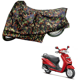                       AutoRetail Weather Resistant Two Wheeler Polyster Cover for Hero Duet (Mirror Pocket, Jungle Color)                                              