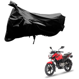                       AutoRetail Two Wheeler Polyster Cover for Bajaj Pulsar 135 LS with Mirror Pocket (Black Color)                                              
