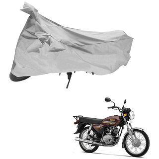                       AutoRetail Custom Made Two Wheeler Polyster Cover for Yamaha Crux (Mirror Pocket, Silver Color)                                              