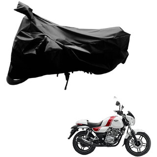                       AutoRetail Two Wheeler Polyster Cover for Bajaj V15 with Mirror Pocket (Black Color)                                              