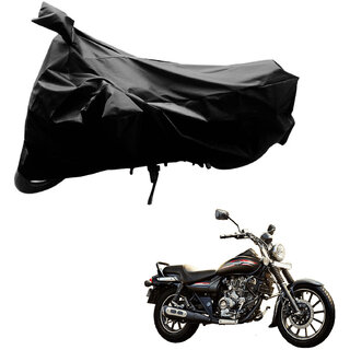                       AutoRetail Custom Made Two Wheeler Polyster Cover for Bajaj Avenger Street 150 DTS-I (Mirror Pocket, Black Color)                                              