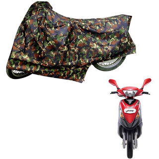                       AutoRetail Weather Resistant Two Wheeler Polyster Cover for Mahindra Flyte (Mirror Pocket, Jungle Color)                                              