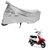AutoRetail Custom Made Two Wheeler Polyster Cover for TVS Scooty Pep + (Mirror Pocket, Silver Color)