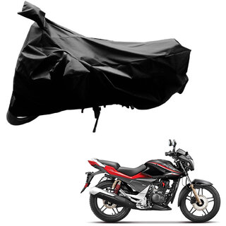                       AutoRetail Custom Made Two Wheeler Polyster Cover for Hero Xtreme Sports (Mirror Pocket, Black Color)                                              