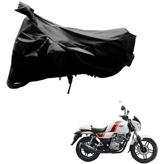                       AutoRetail Perfect Fit Two Wheeler Polyster Cover for Bajaj V15 (Mirror Pocket, Black Color)                                              