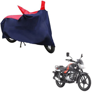                       AutoRetail Custom Made Two Wheeler Polyster Cover for Bajaj V12 (Mirror Pocket, Red and Blue Color)                                              