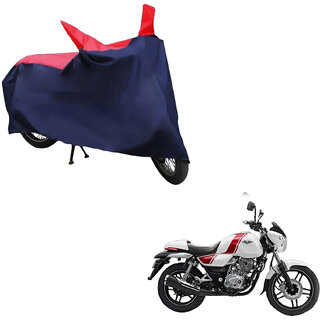                       AutoRetail Custom Made Two Wheeler Polyster Cover for Bajaj V15 (Mirror Pocket, Red and Blue Color)                                              