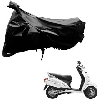                       AutoRetail Custom Made Two Wheeler Polyster Cover for Honda Activa (Mirror Pocket, Black Color)                                              