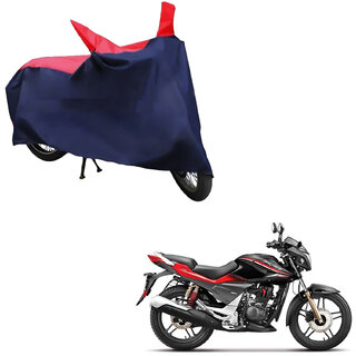                       AutoRetail Custom Made Two Wheeler Polyster Cover for Hero Xtreme Sports (Mirror Pocket, Red and Blue Color)                                              