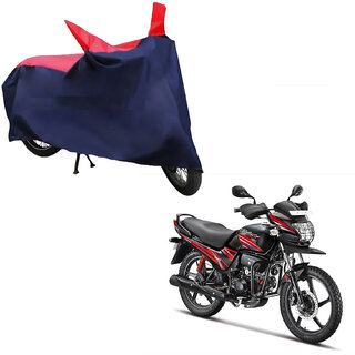                       AutoRetail Custom Made Two Wheeler Polyster Cover for Hero Passion Pro TR (Mirror Pocket, Red and Blue Color)                                              
