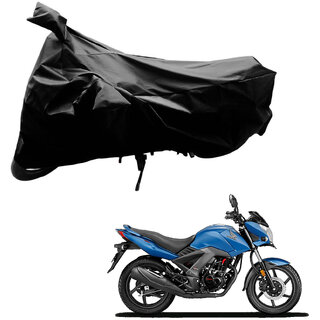                       AutoRetail Perfect Fit Two Wheeler Polyster Cover for Honda CB Unicorn 160 (Mirror Pocket, Black Color)                                              