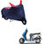 AutoRetail Custom Made Two Wheeler Polyster Cover for Honda Activa i (Mirror Pocket, Red and Blue Color)